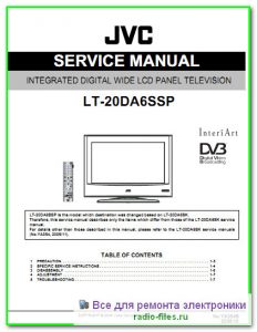 JVC LT-20DA6SSP схема и сервис-мануал на английском