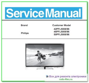 Philips 42PFL5008\96 схема и сервис-мануал на китайском