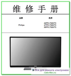 Philips 42PFL7520\T3 схема и сервис-мануал на китайском