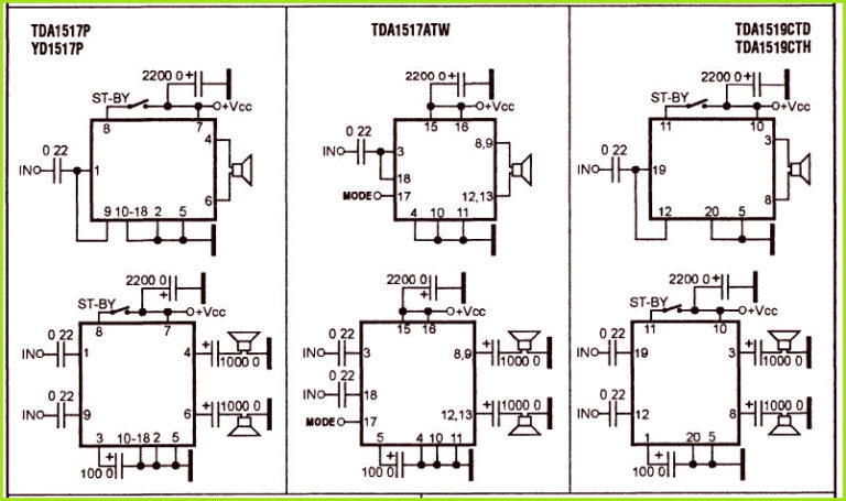 Tda1517p схема включения