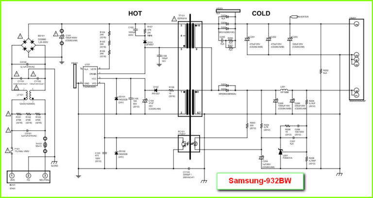 Как разобрать блок питания монитора samsung