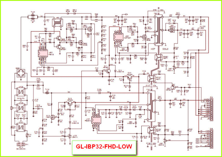 Philips 40PFL3606 схема блока питания