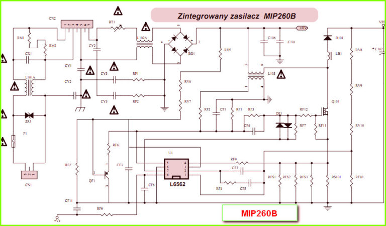 Mystery MTV-2607W схема блока питания- инвертора